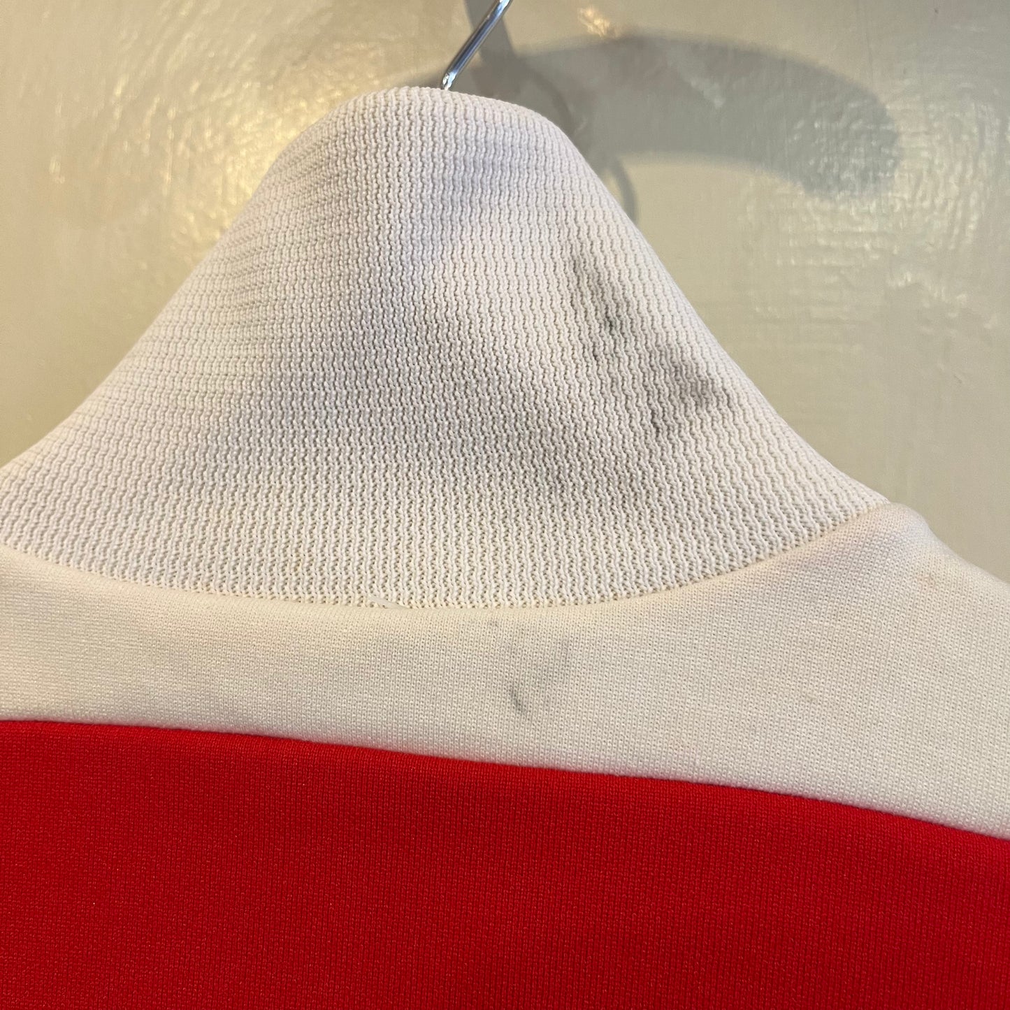 1980s White and Red Track Top