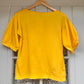 1970s Yellow Bat Wing Blank T-Shirt Top