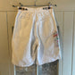 2000s Y2K White Cotton Embroidered Shorts