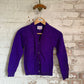 1950s Purple British Button Cardigan Jumper