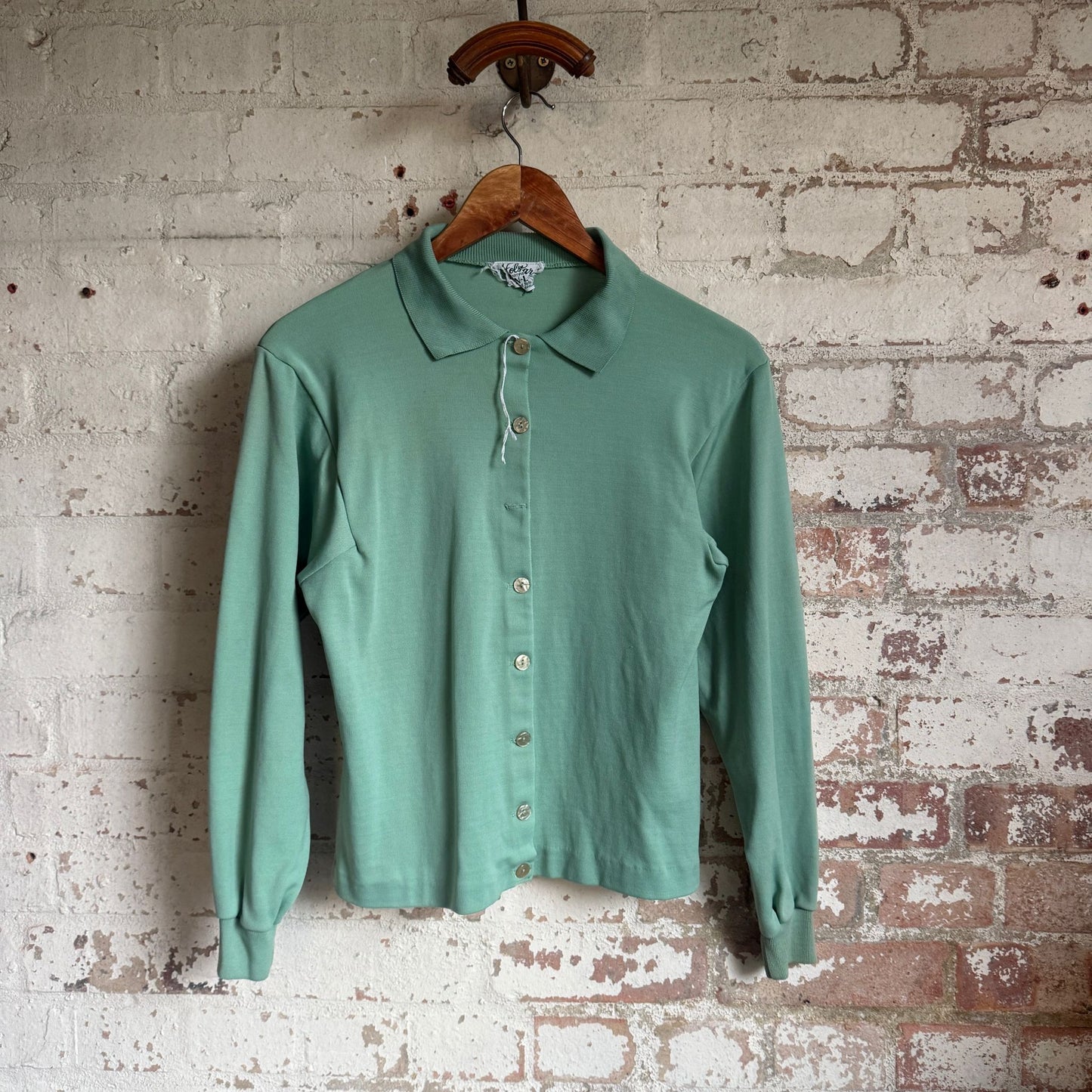 1970s Green Button Holstar Cardigan Shirt