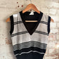 1970s Black Knitted Tank Top Sweater Vest Jumper