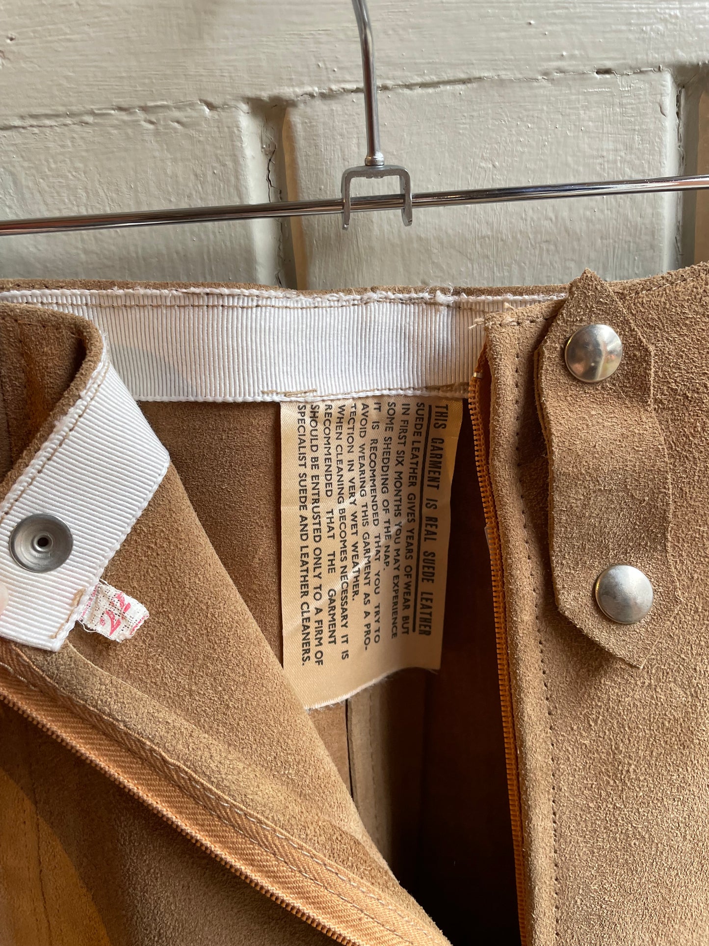 1960s Tan Suede Mini Skirt