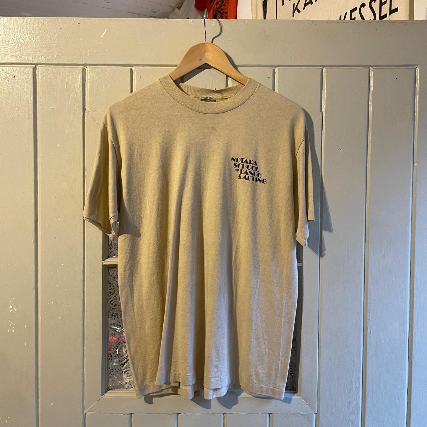 1970s Beige School Of dancing Graphic T-Shirt