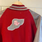 1980s Red and Grey Wool Leather Varsity Bomber Jacket