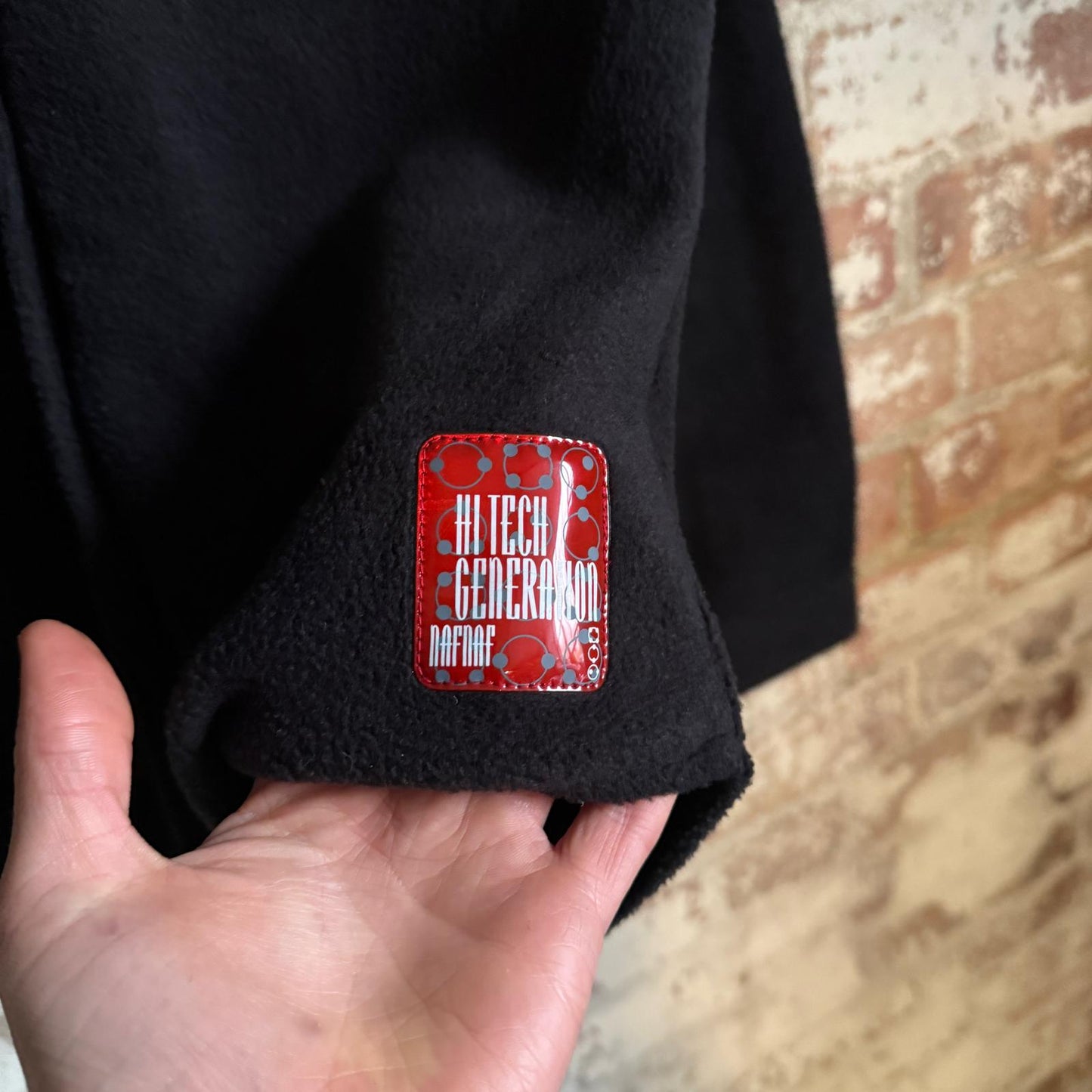 1990s Black Naf naf Fleece Zip Up Jumper