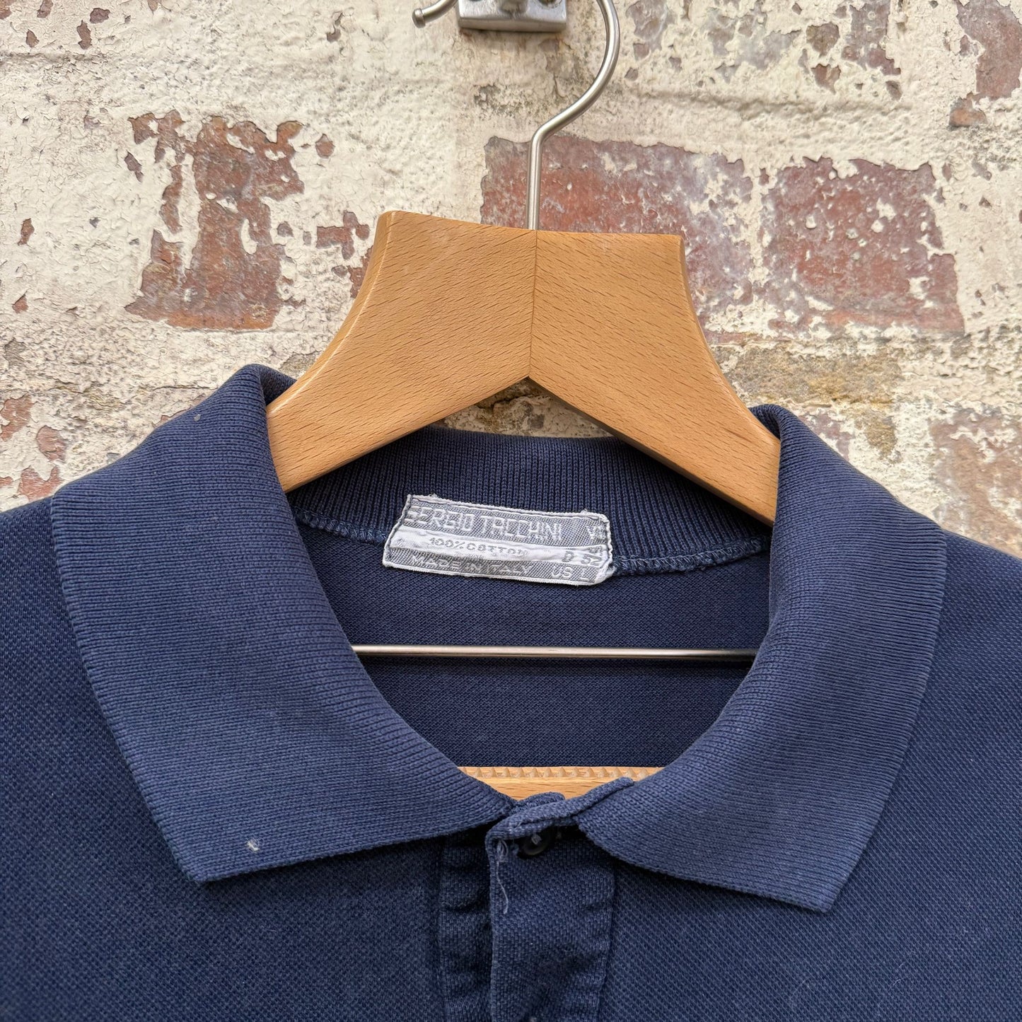 1970s Navy Rare Sergio Tacchini Polo Shirt Top
