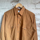 1970s Brown Dagger Collar Italian Shirt