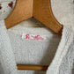 1940s White Knitted Button Up Cardigan Jumper