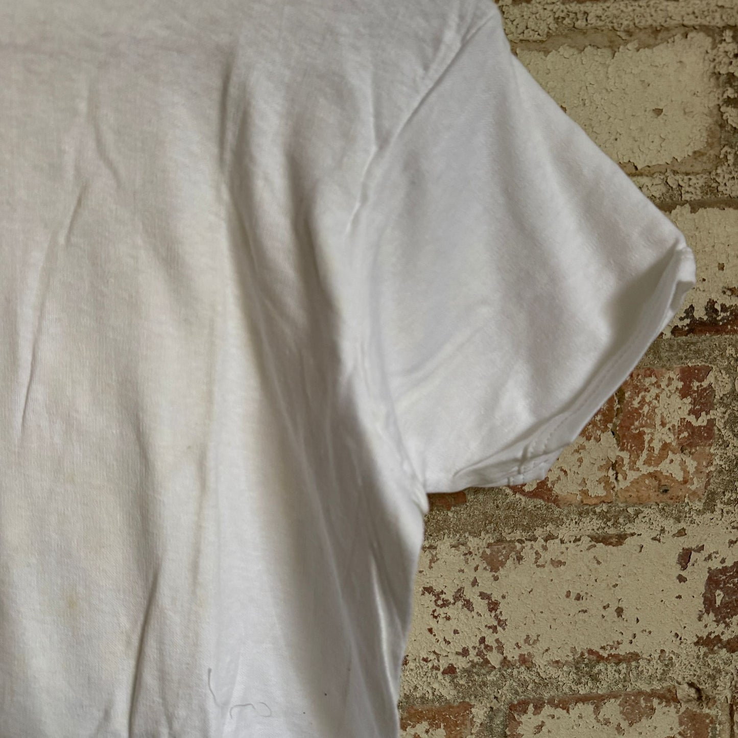 1970s White Short-Sleeve Blank Ringer T-shirt