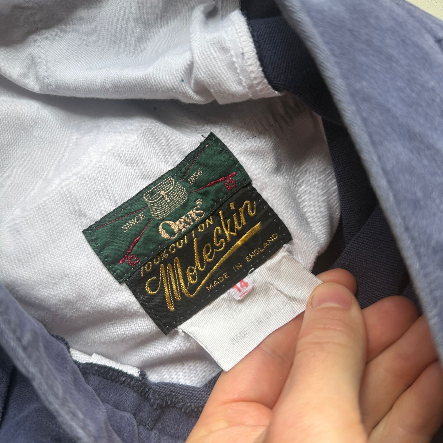 1980s Faded Navy Moleskin Orvis Trousers