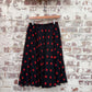 1980s Black and Red Polka Dot Pleated Skirt