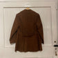 1970s Brown Suede Double Breasted Leather Coat