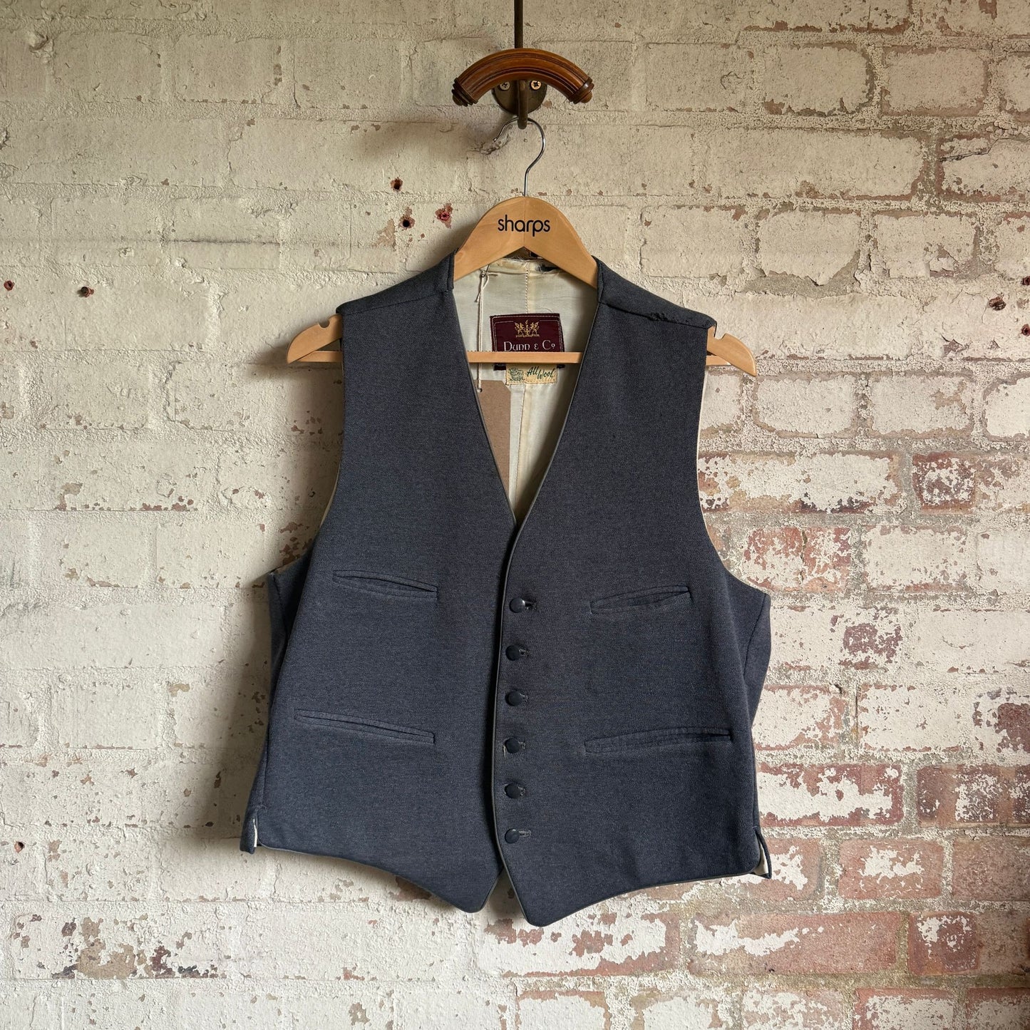 1970s Grey Wool Formal Waistcoat