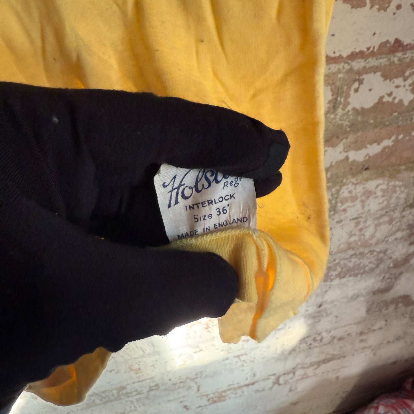 1960s Yellow British Blank Cotton T-Shirt