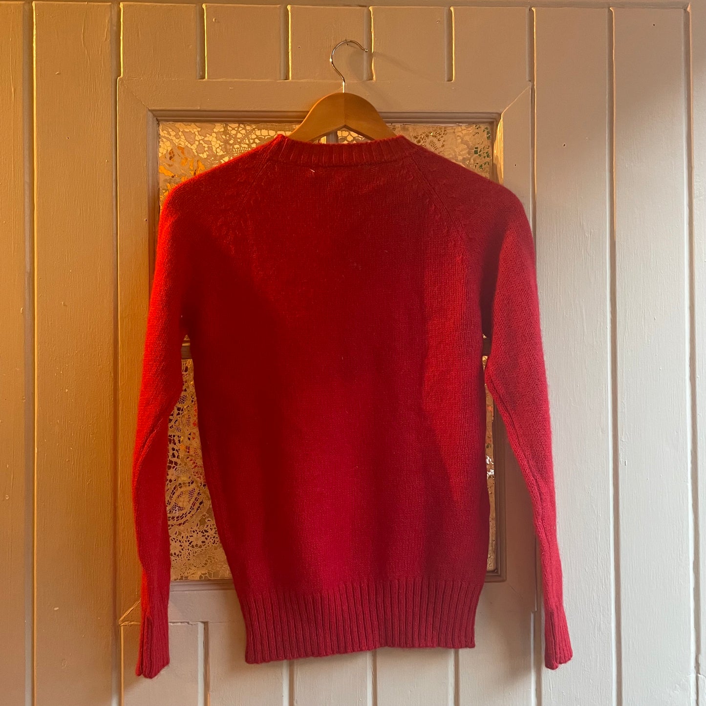 1980s Red Wool Knitted Jumper