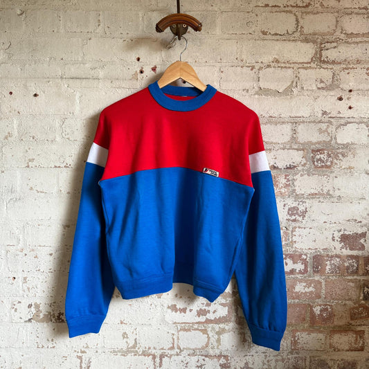 1980s Block Colour Young Sport Sweatshirt