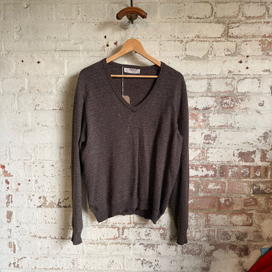 1970s Cashmere Italian Brown Knitted Jumper