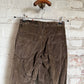 1970s Beige Cord Brown Trousers