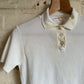 1960s White Ribbed Short-sleeve British Polo Shirt