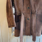 1960s Dark Brown Suede Leather Belted Jacket