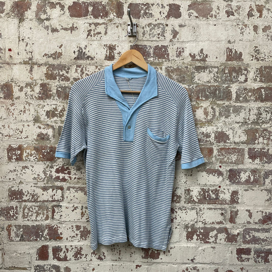 Vintage 1960s Striped British Leisure Shirt Top
