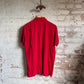 1980s Red Hugo Boss Polo Shirt Top