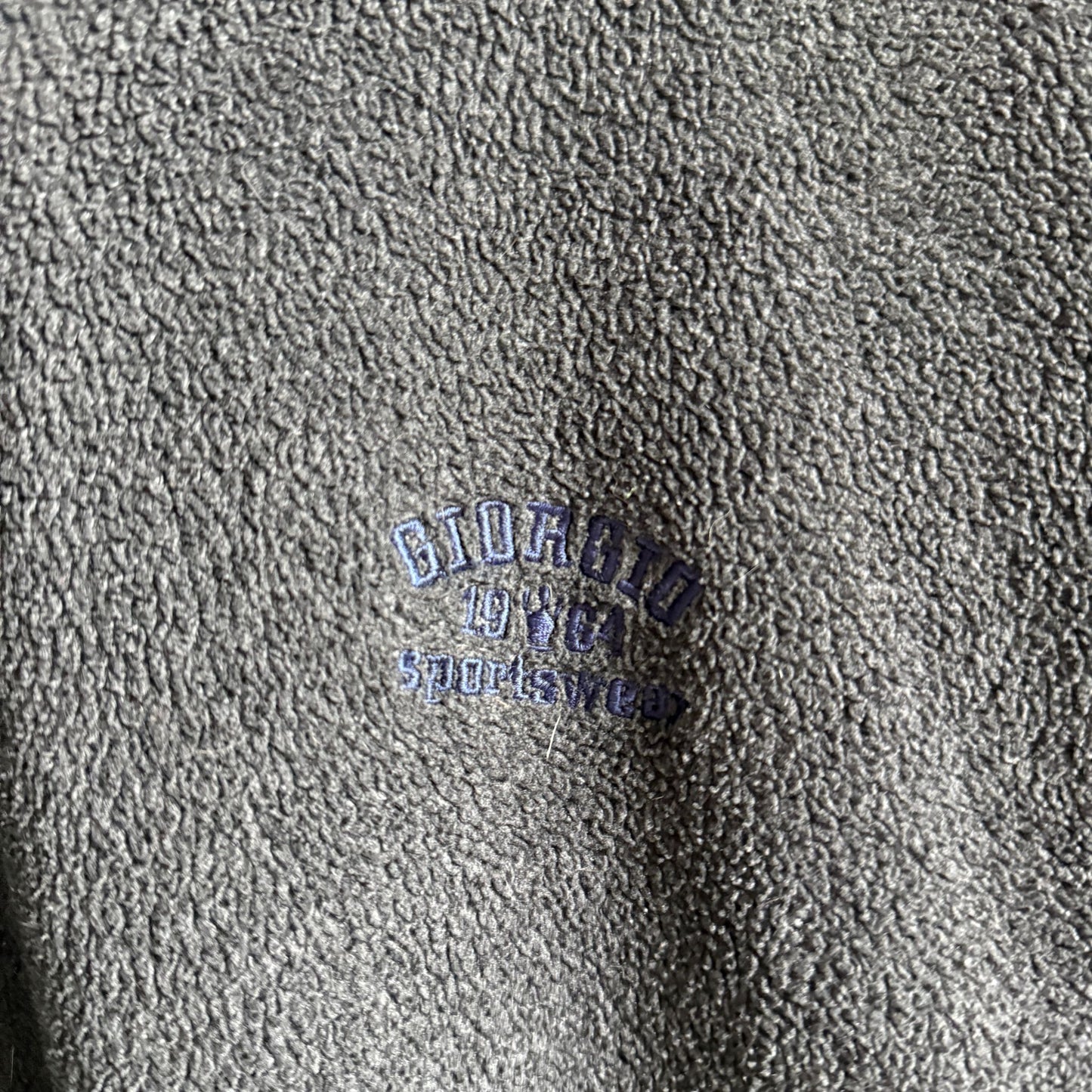 1990s Grey Georgio Zip Fleece Jumper