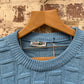 1980s Baby Blue Knitted Lacoste Jumper
