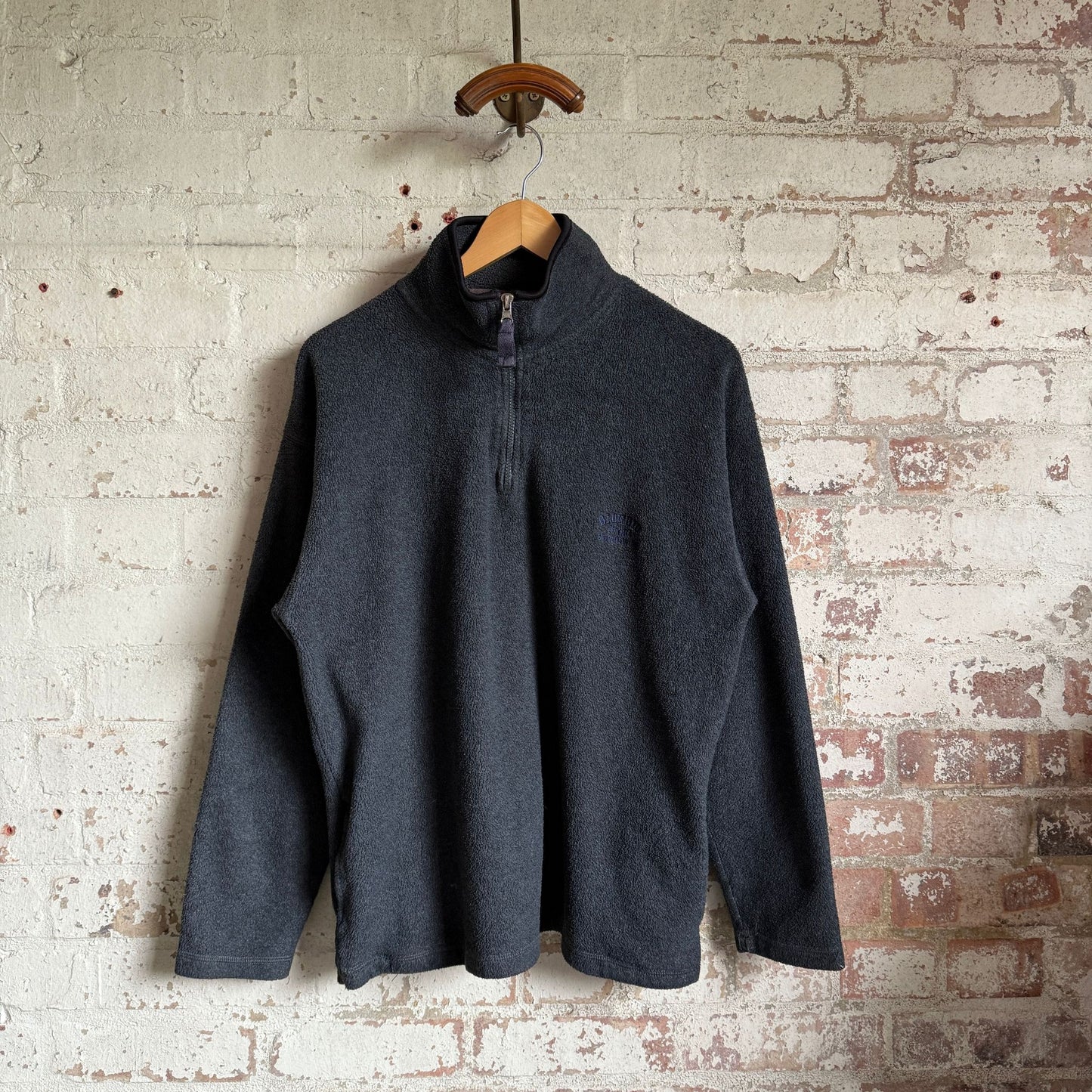 1990s Grey Georgio Zip Fleece Jumper