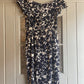 1950s Silk Patterned Zip Dress