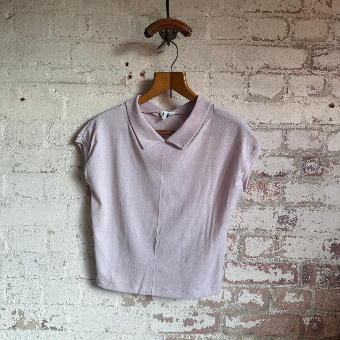 1960s British Pink Polo Shirt Blouse