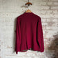 1950s Maroon Wool Shooting Cardigan Jumper