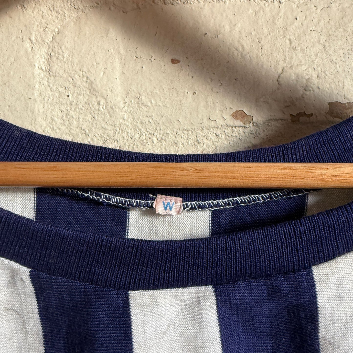 1970s Blue and White Stripe Vest Top
