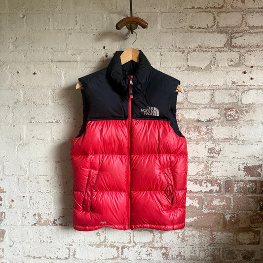 2000s Black and Red The North Face Gilet Jacket
