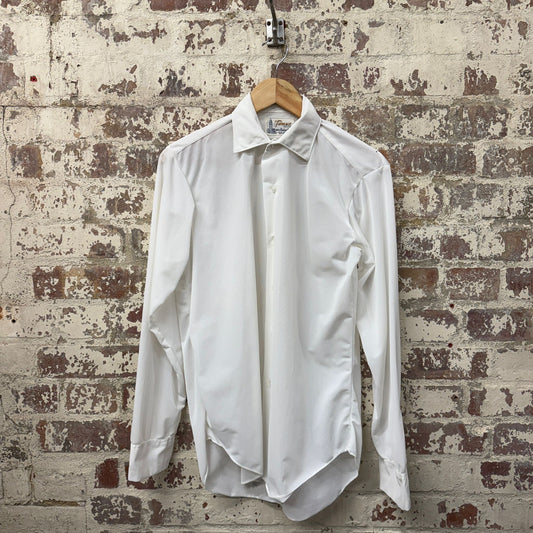 1960s White British Button Up Formal Shirt