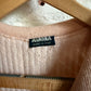 1970s Peach Italian Knitted Striped Polo Shirt Top