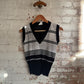 1970s Black Knitted Tank Top Sweater Vest Jumper