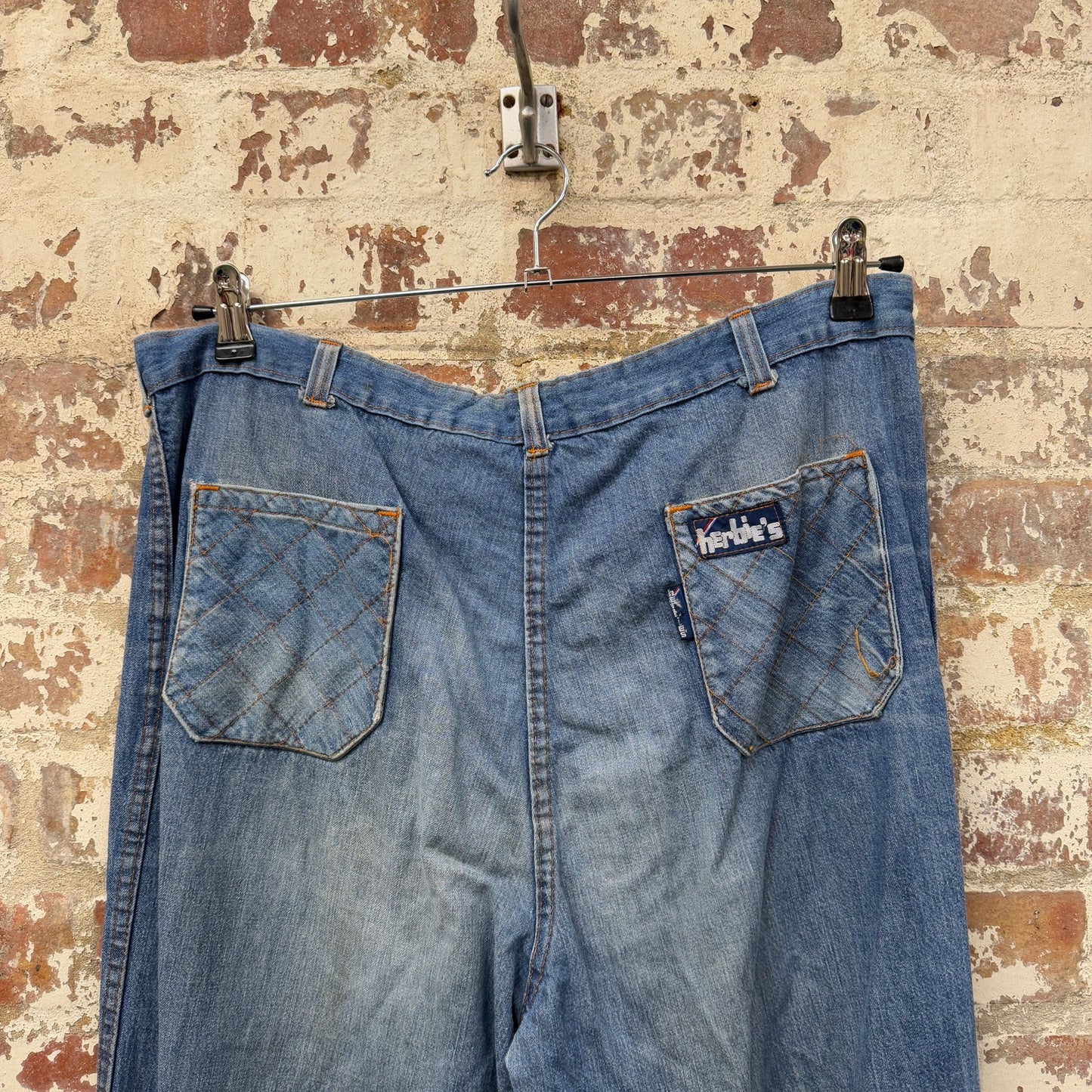 1970s Blue Flared Denim Jeans