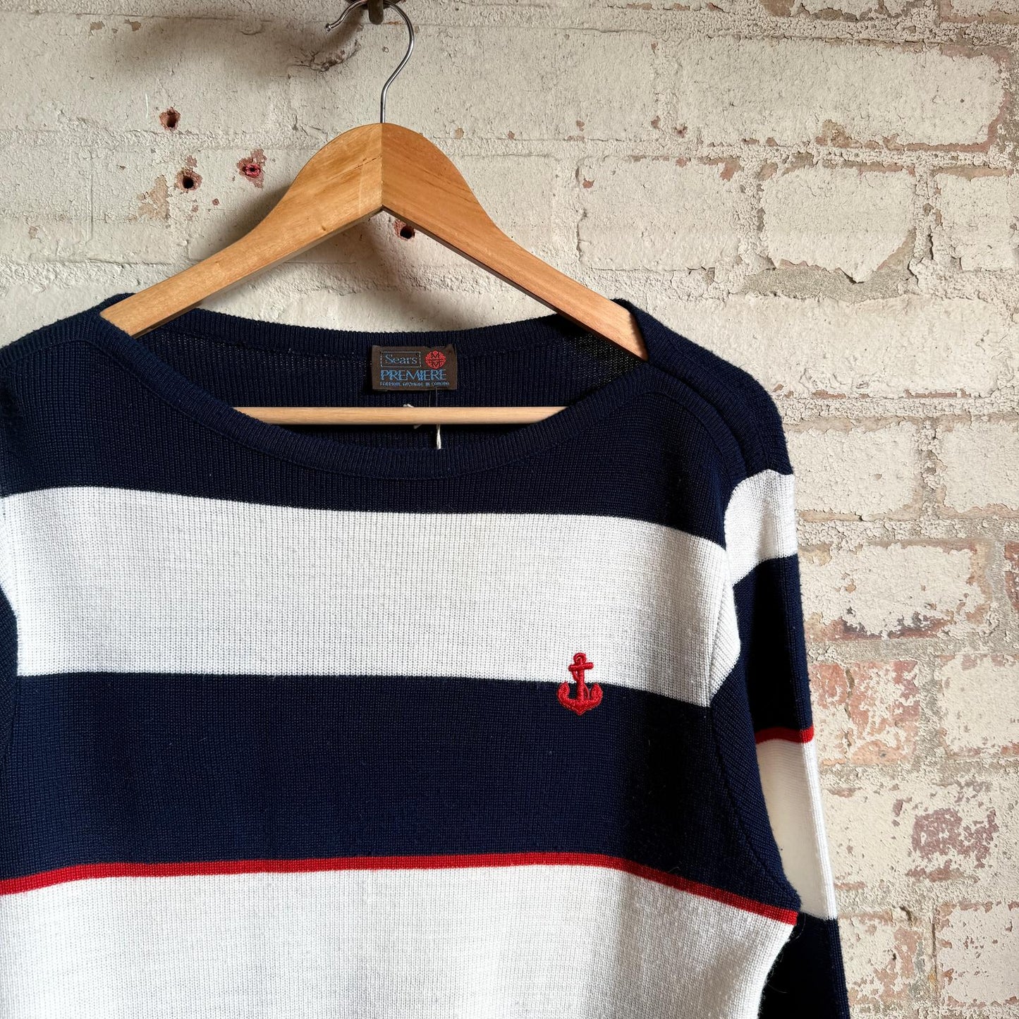 1980s Sailor Striped Knitted Sears Jumper