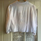 1940s White Embroidered Boohoo Blouse Shirt