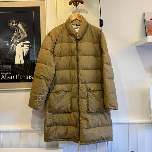 1970s Cotton Down Fill French Long Puffer Jacket