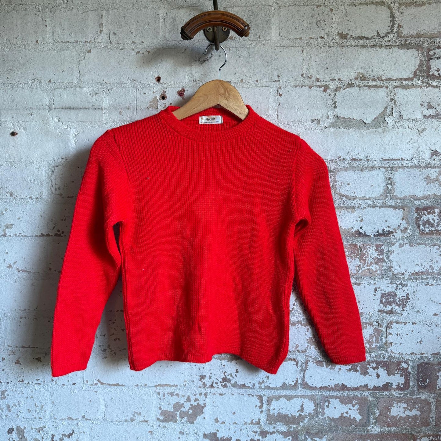 1980s Orange / Red Knitted Jumper