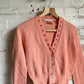 1950s Peach Knitted Cardigan Jumper