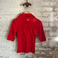 1970s Red John Craig Dagger Collar Polo Shirt Top