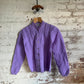 1960s Purple Knitted Patterned Cardigan Jumper