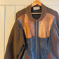 1970s Suede Knitted Italian Zip Up Bomber Jacket