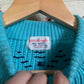 1960s Turquoise Knitted Patterned British Jumper