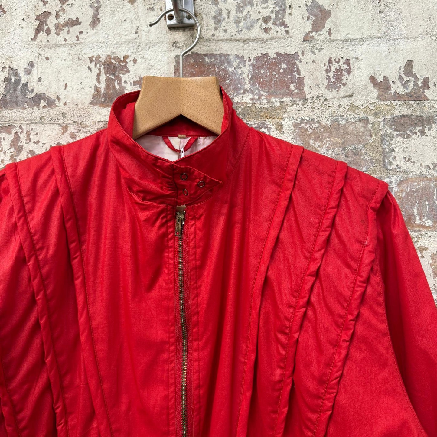 1980s Red ‘Thriller’ Style Zip Jacket