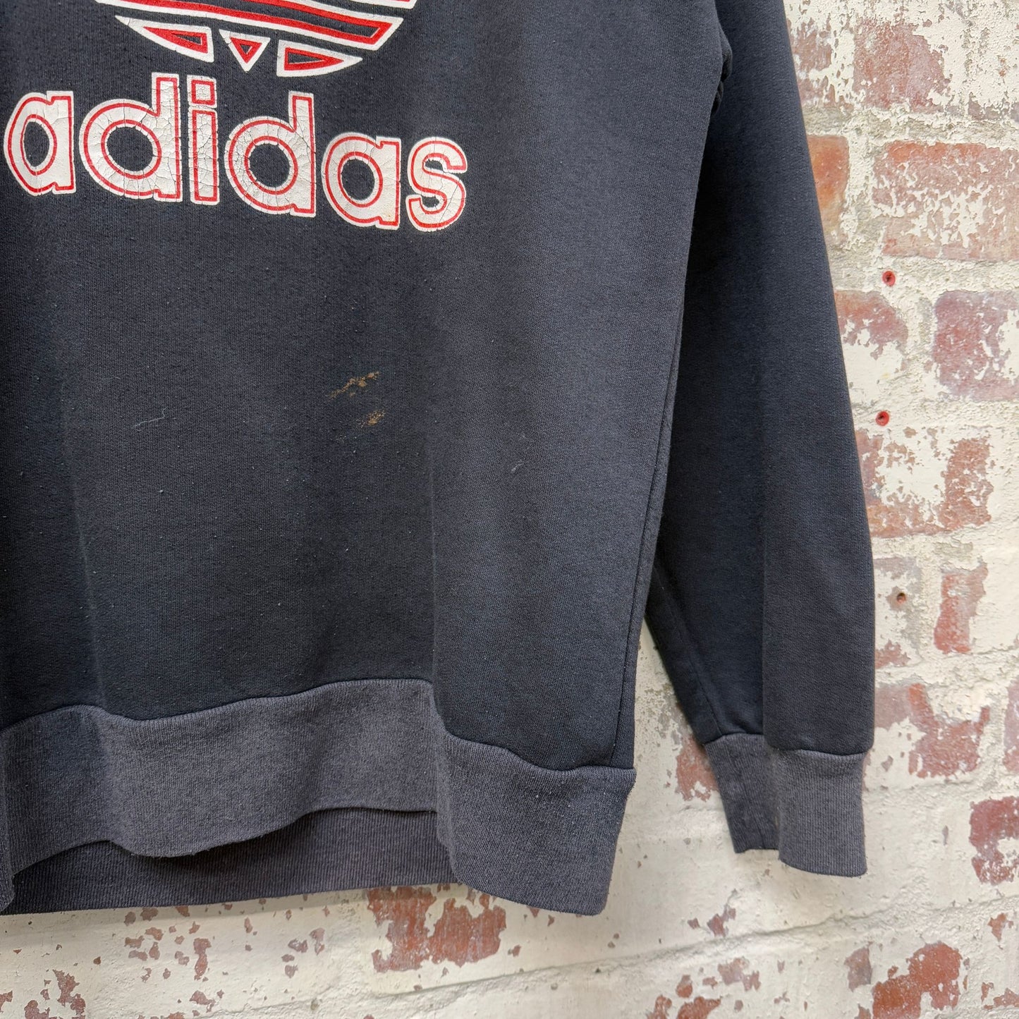 1980s Black Graphic Adidas Sweatshirt